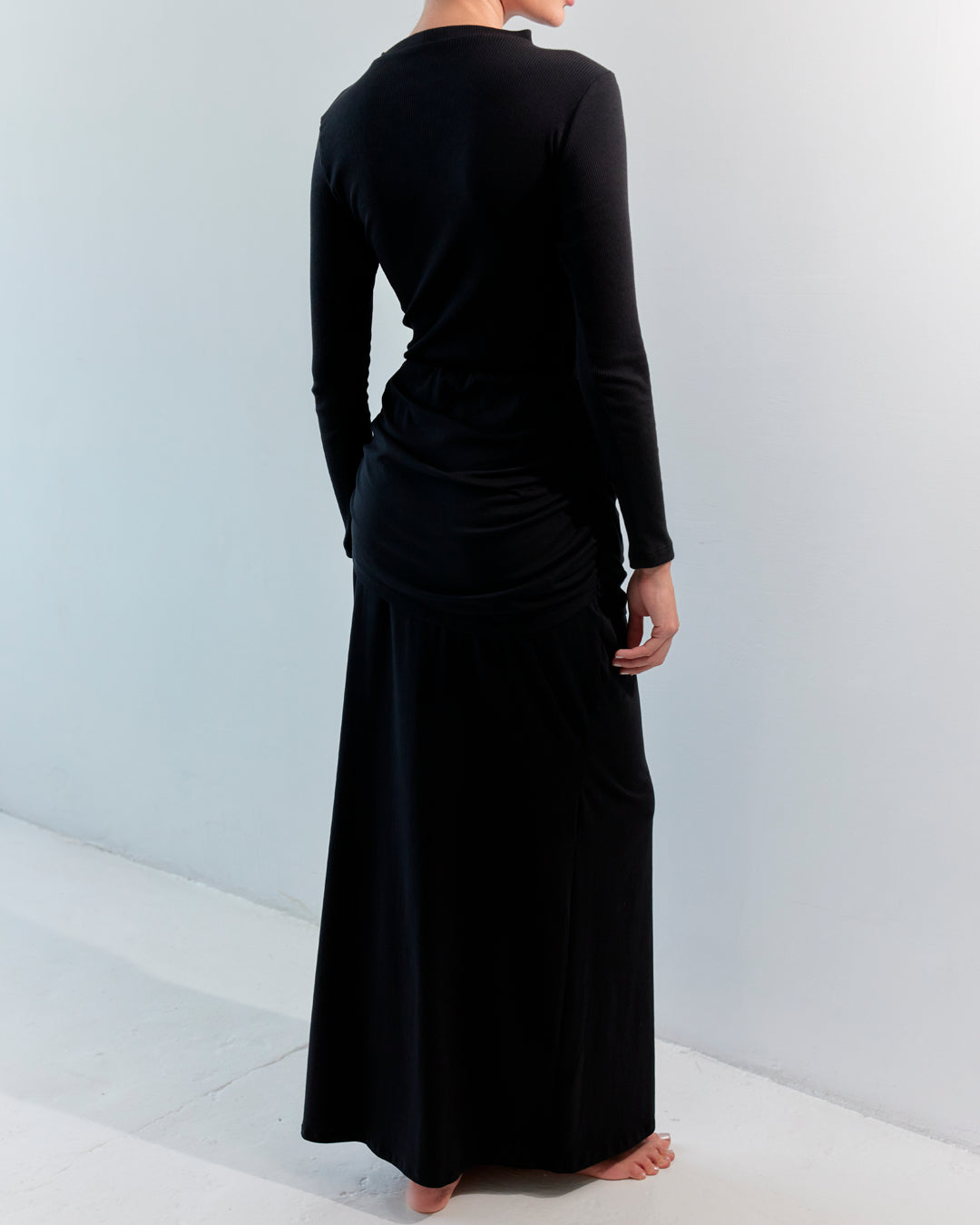 Skin like turtle neck sweater Black