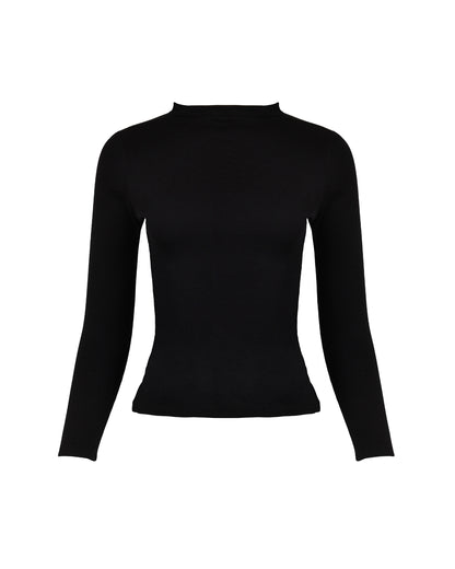 Skin like turtle neck sweater Black