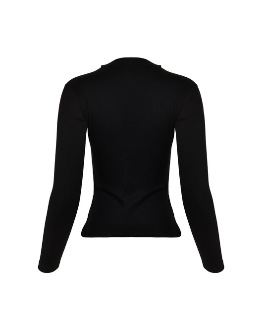 Skin like turtle neck sweater Black