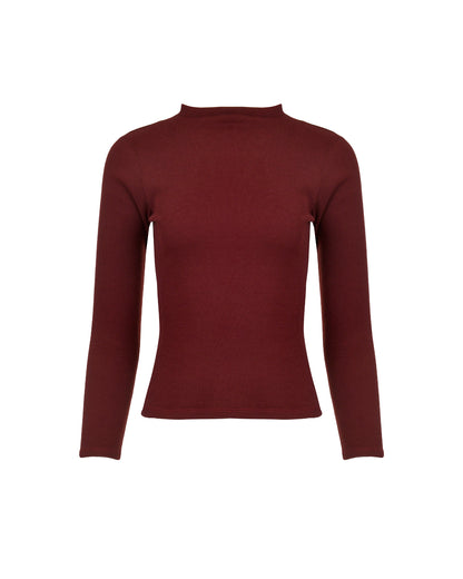 Skin like turtle neck sweater Wine