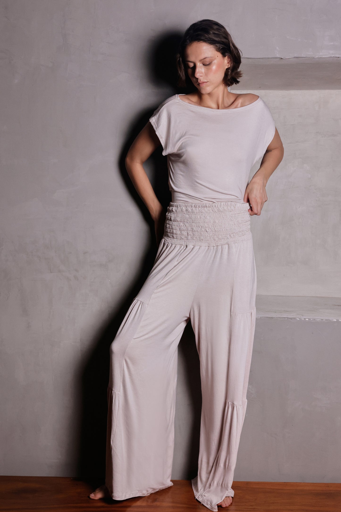 BREATHE PANT SET GRIS CLARO