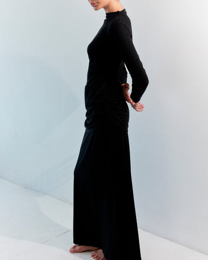 Skin like turtle neck sweater Black