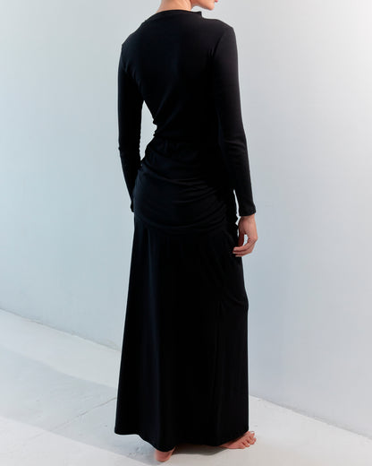 Skin like turtle neck sweater Black